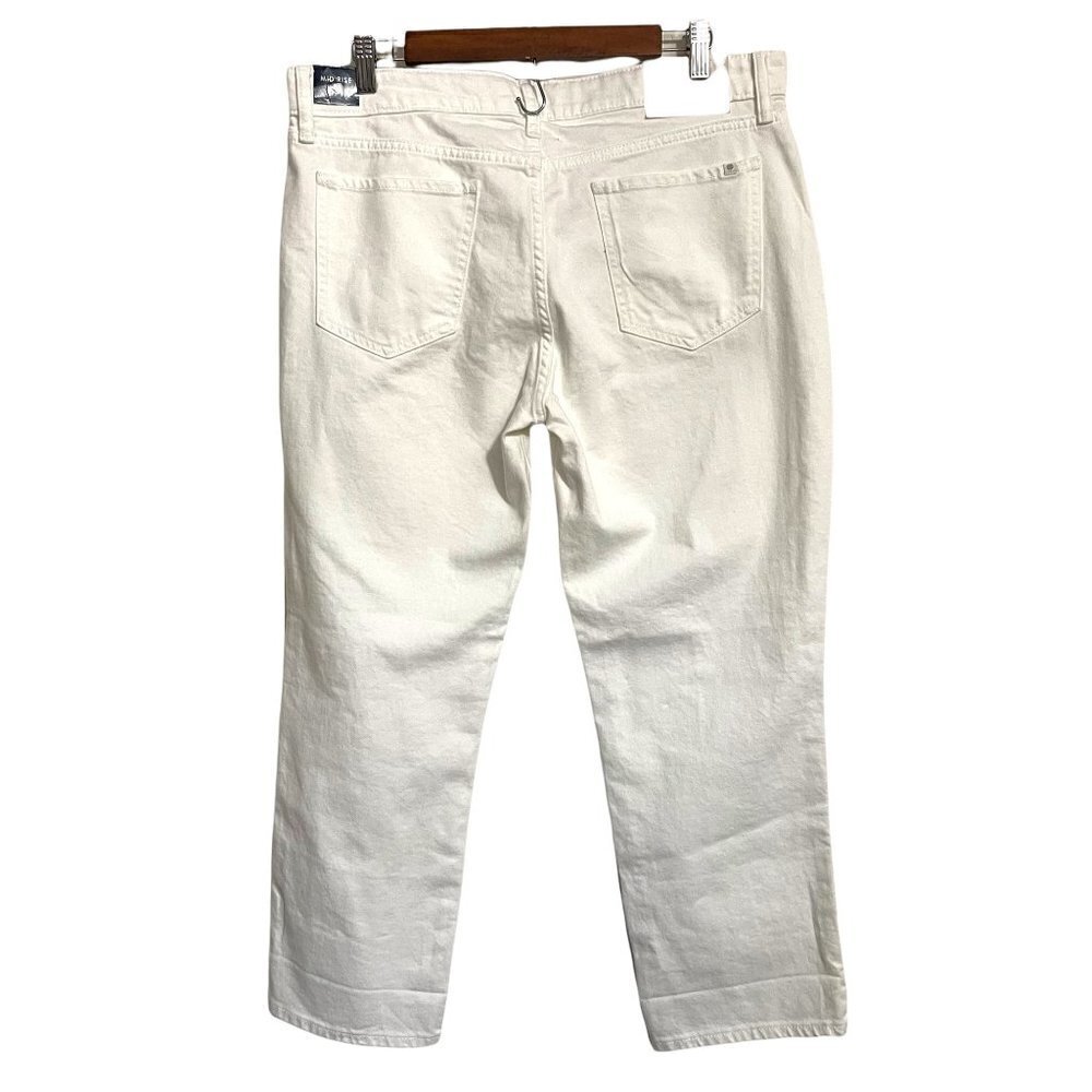 Lucky Brand Women's NWT White Mid Rise Crop Straight Leg Relaxed Jeans Size 8/29 - Picture 9 of 9